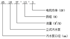 立式污水泵型号意义